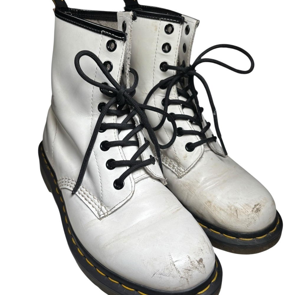 Dr. Martens White Boots with Air-Cushioned Sole
